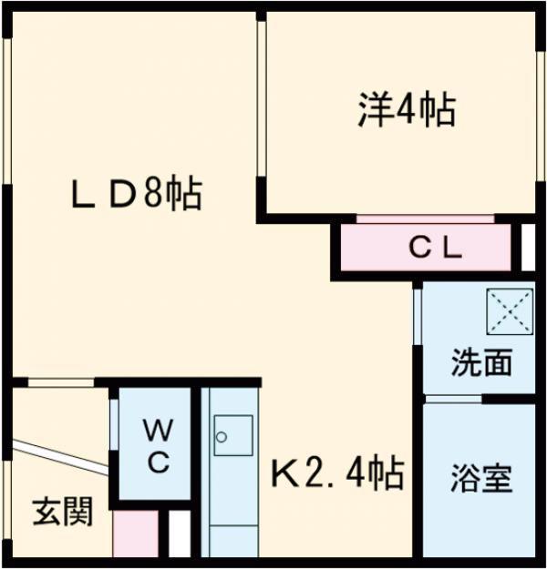 フォレストR-V(1LDK/1階)の間取り写真