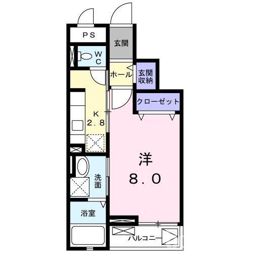 グランシャリオ・II(1K/3階)の間取り写真