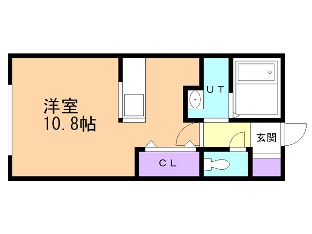 INIZIO (ワンルーム/1階)の間取り写真