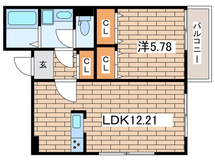 ALEGRIA鎌倉大町(1LDK/1階)の間取り写真