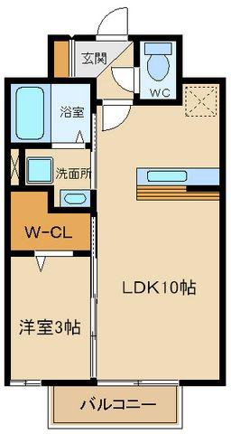 サンモールTM(1LDK/1階)の間取り写真