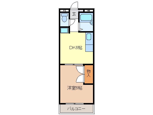 アーバンM21(1DK/1階)の間取り写真