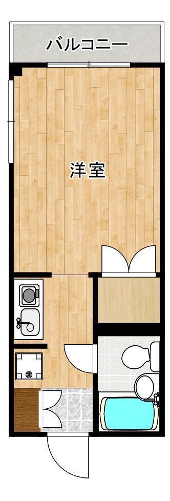 コーポビム(ワンルーム/3階)の間取り写真
