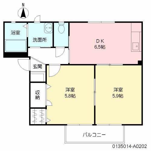 パークハイツV (2DK/2階)の間取り写真