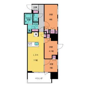 GRAN PASEO名古屋伏見(3LDK/2階)の間取り写真