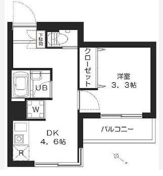 ロイヤルパレス(1DK/3階)の間取り写真