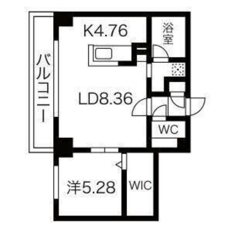 BLANC CASITA(1LDK/4階)の間取り写真