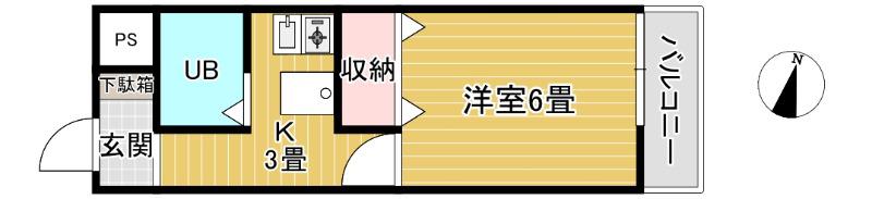 協栄マンション OYAMA(1K/5階)の間取り写真