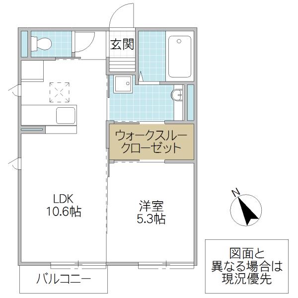 カーサ・エスペランサ(1LDK/2階)の間取り写真