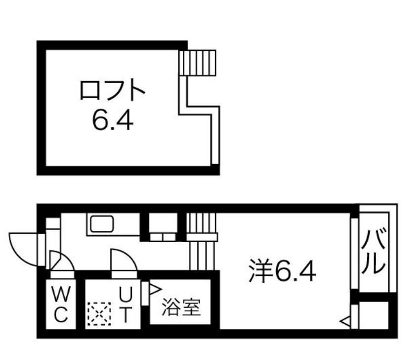 リブラ金山(1K/1階)の間取り写真
