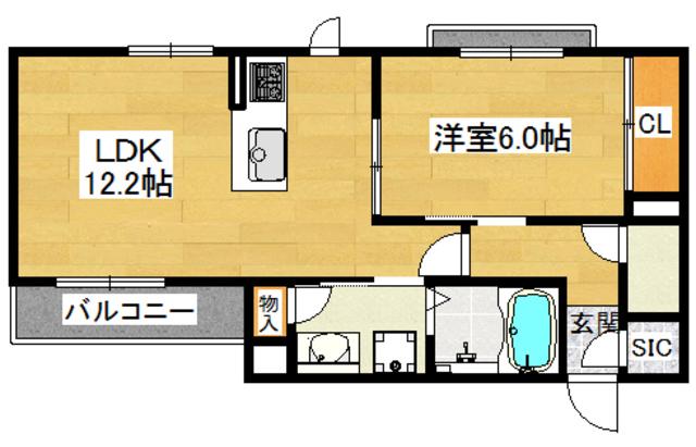CASETTA DI GATTO(1LDK/1階)の間取り写真
