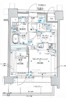 リビオ上町台パークレジデンス(1LDK/11階)の間取り写真