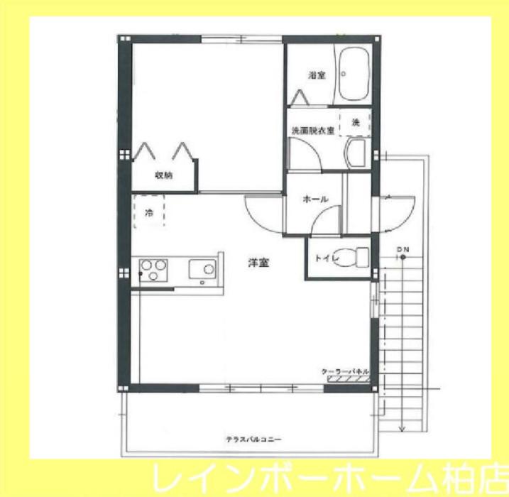 ハイム若葉(1LDK/2階)の間取り写真