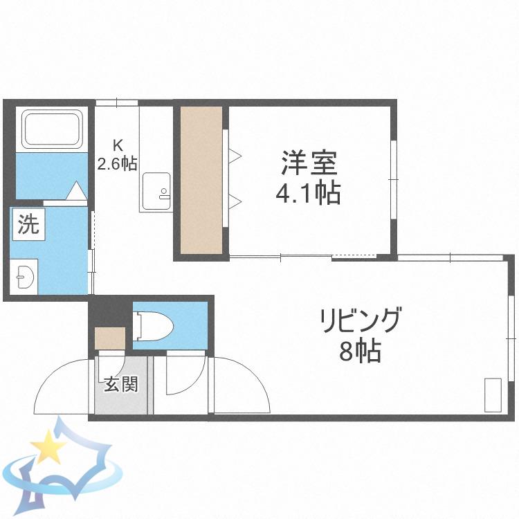 MS GARDEN S17(1LDK/3階)の間取り写真