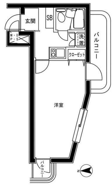日神パレス永福町(1K/3階)の間取り写真
