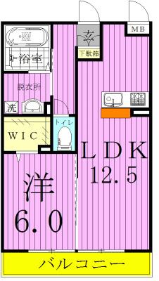 サンシャインII(1LDK/2階)の間取り写真