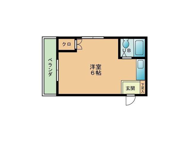 イーグルビル(ワンルーム/3階)の間取り写真