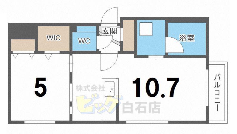 FLYING HORSE 1-6(1LDK/4階)の間取り写真