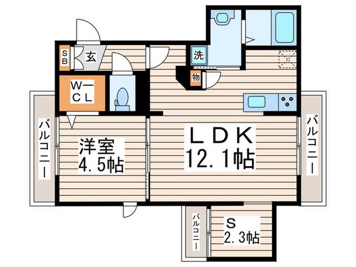 H.HOWA(1SLDK/3階)の間取り写真