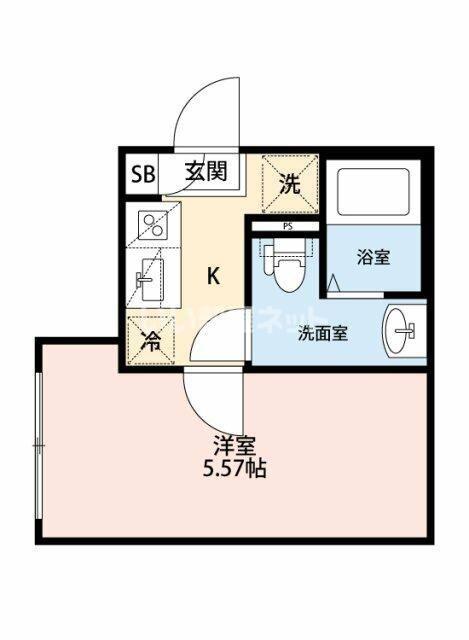 GLENWOOD浦和(1K/1階)の間取り写真