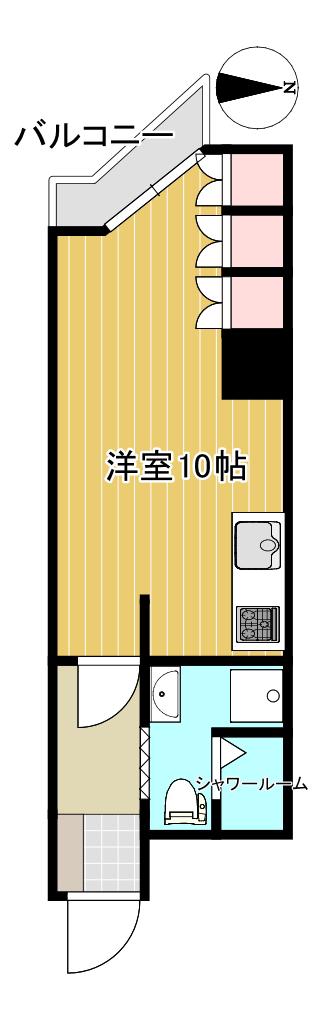 チサンマンション青葉通(ワンルーム/6階)の間取り写真