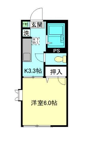 ファミール・幸(1K/1階)の間取り写真