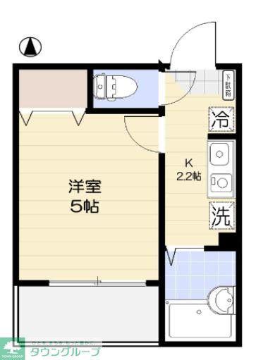 メルディア竹ノ塚2丁目II(1K/3階)の間取り写真