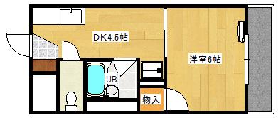 メゾンFUMI(1DK/2階)の間取り写真