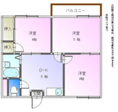 セピアコート 1(3DK/2階)の間取り写真
