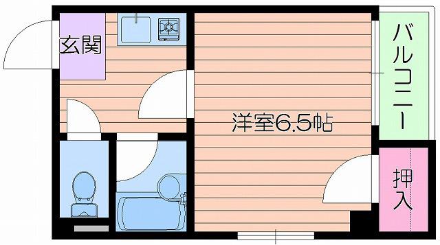 アーバン都島(1K/3階)の間取り写真