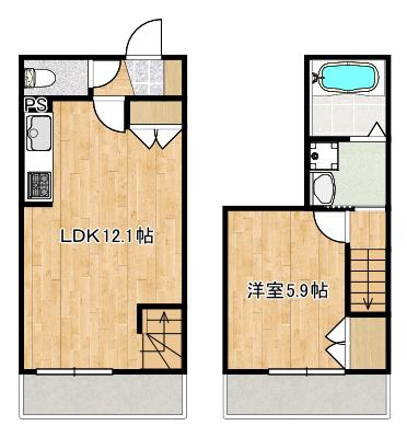 I&N FLATSアイアンドエヌフラッツ(1LDK/1階)の間取り写真