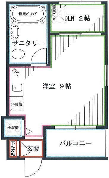 プチバトー(1SK/1階)の間取り写真