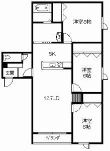 POPLAR5・3(3LDK/3階)の間取り写真