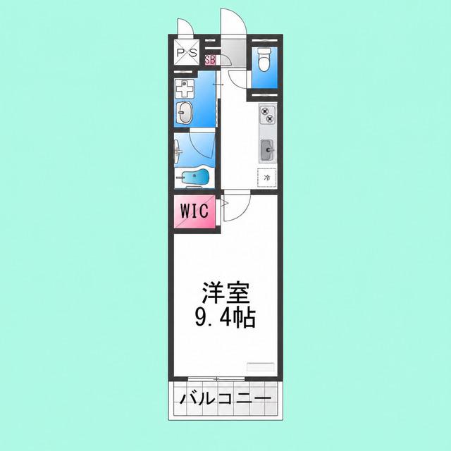 オリエンタルヴィラ(1K/1階)の間取り写真