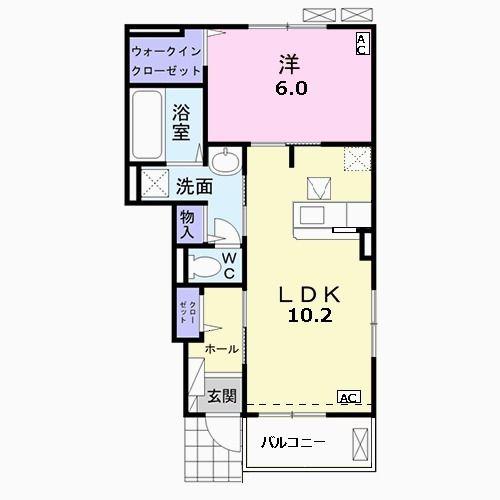 向日葵の和 I(1LDK/1階)の間取り写真