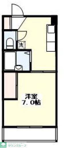 富士見庵ビル(1DK/2階)の間取り写真