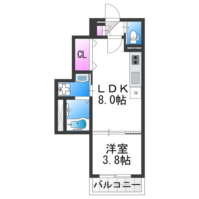 サウスブルー我孫子(1LDK/1階)の間取り写真