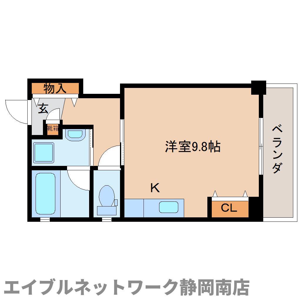 ベルータカギ(ワンルーム/3階)の間取り写真