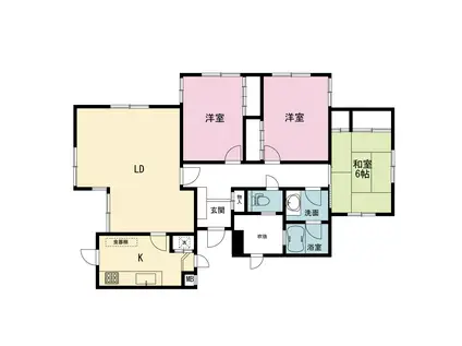 丸山台ロイヤルハイツ(3LDK/1階)の間取り写真