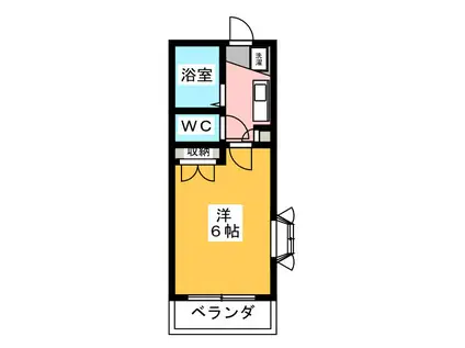 ＪＲ横浜線 小机駅 徒歩5分 2階建 築29年(1K/2階)の間取り写真
