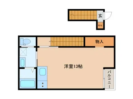 EST柳町I(ワンルーム/2階)の間取り写真