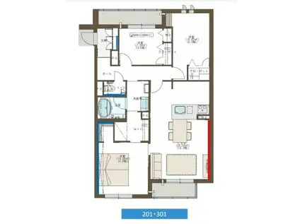 GRANDE CIELO (3LDK/2階)の間取り写真