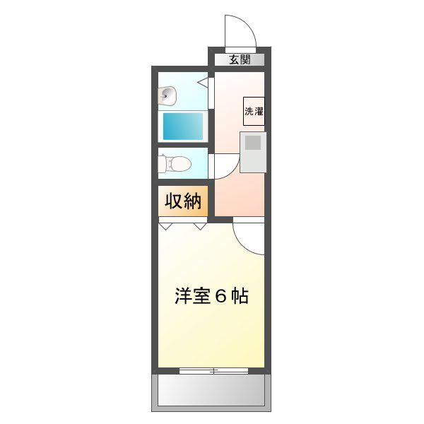 アンピエスぜん(1K/2階)の間取り写真