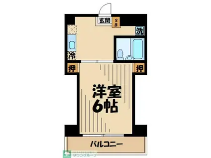 シャトルNT(1DK/3階)の間取り写真