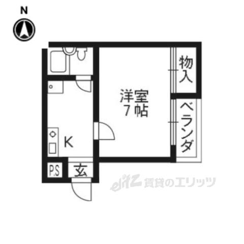 メゾン斉藤(1K/3階)の間取り写真
