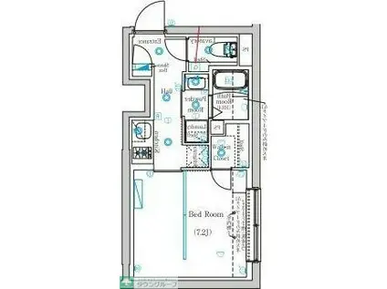 MIND KAMATA(1K/1階)の間取り写真