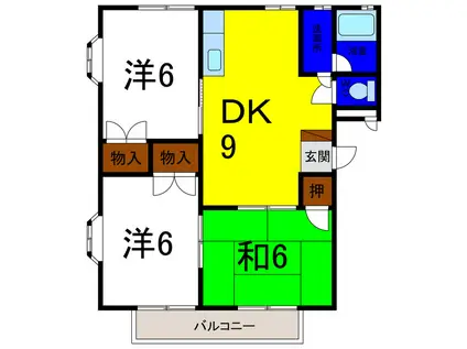エクセレント ソシア(3DK/1階)の間取り写真
