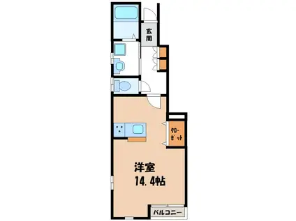 エンパレスV7(ワンルーム/1階)の間取り写真