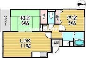 ビューラー藤木(2LDK/3階)の間取り写真