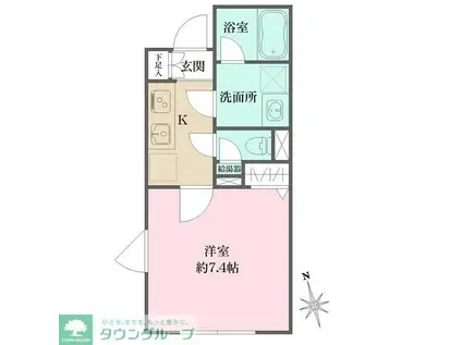 アトリオフラッツ三軒茶屋ノース(1K/3階)の間取り写真